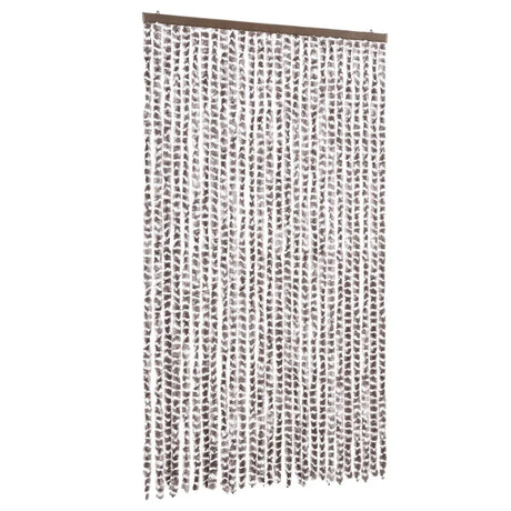 Vidaxx rideau anti-mouches 118x220 cm chenille taupe et blanc