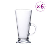 VidaXL verres à latte avec anse 6 pièces 250 ml