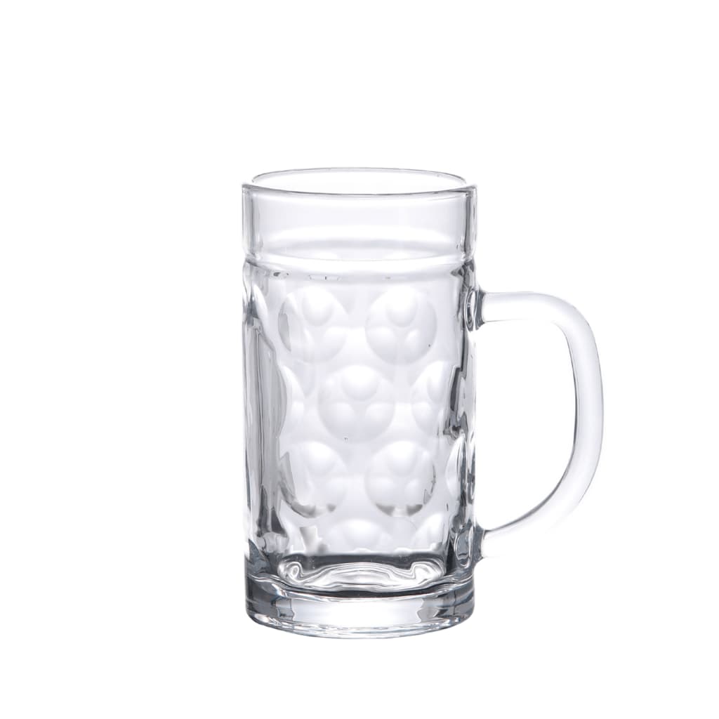 VidaXL chopes à bière avec poignée 6 pcs 500 ml verre