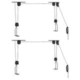 Vidaxxl palans à vélo avec montage au plafond 2 pcs 20 kg