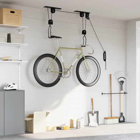 Vidaxxl palans à vélo avec montage au plafond 2 pcs 20 kg