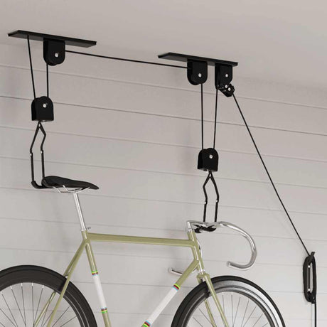Vidaxxl palans à vélo avec montage au plafond 2 pcs 20 kg