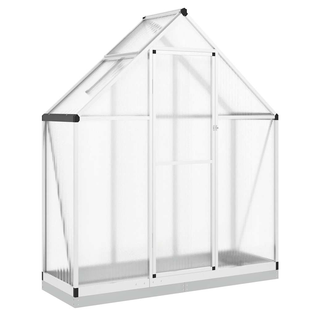 Vidaxxl serre de jardin avec cadre de base 169x58x202 cm aluminium argenté