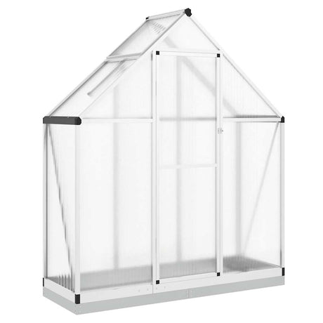Vidaxxl serre de jardin avec cadre de base 169x58x202 cm aluminium argenté