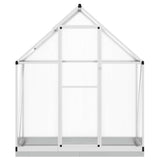 Vidaxxl serre de jardin avec cadre de base 169x58x202 cm aluminium argenté