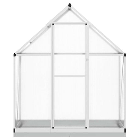 Vidaxxl serre de jardin avec cadre de base 169x58x202 cm aluminium argenté