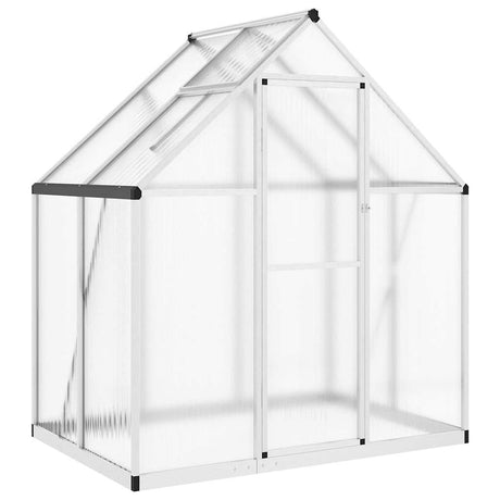 Vidaxxl serre de jardin avec cadre de base 169x114x195 cm aluminium argenté