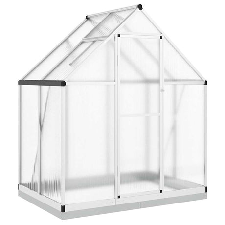 Vidaxxl serre de jardin avec cadre de base 169x114x202 cm aluminium argenté