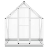 Vidaxxl serre de jardin avec cadre de base 169x114x202 cm aluminium argenté