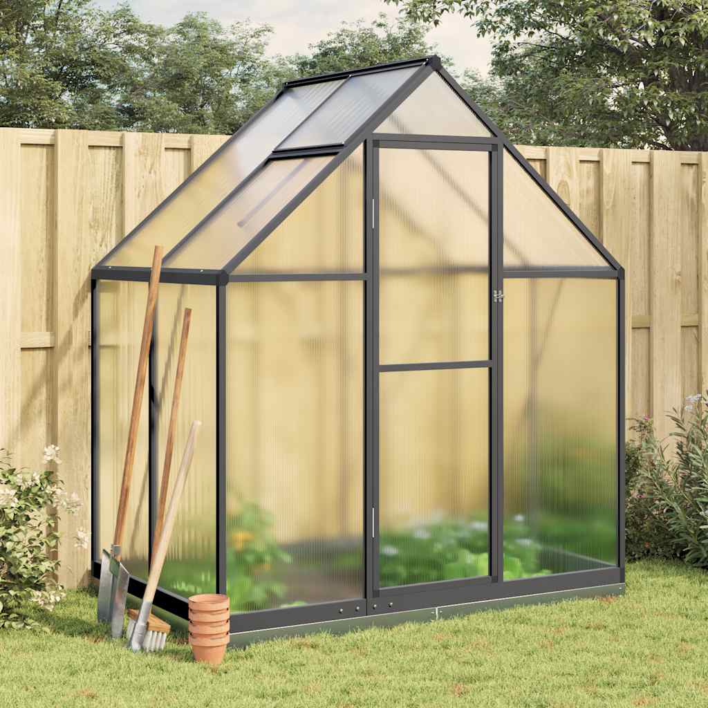 Vidaxx serre de jardin avec cadre de base 169x114x202 cm aluminium couleur anthracite