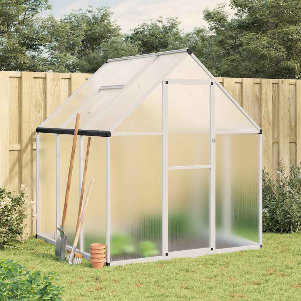 Vidaxx serre de jardin avec cadre de base 169x169x195 cm aluminium argenté