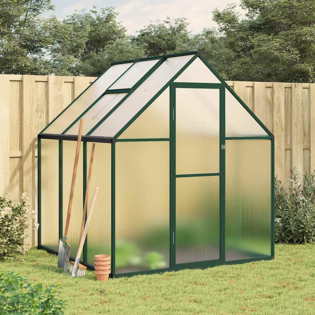 Vidaxx serre de jardin avec cadre de base 169x169x195 cm aluminium vert