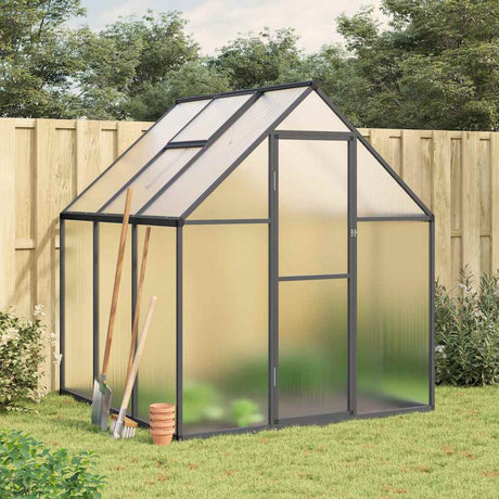 Vidaxx serre de jardin avec cadre de base 169x169x195 cm aluminium couleur anthracite