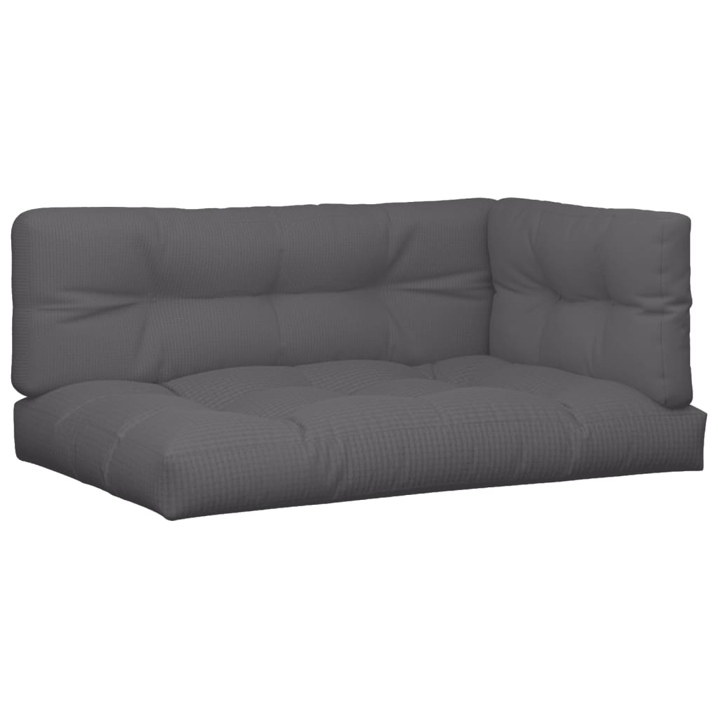 VidaXL coussins de palette 3 pcs tissu anthracite