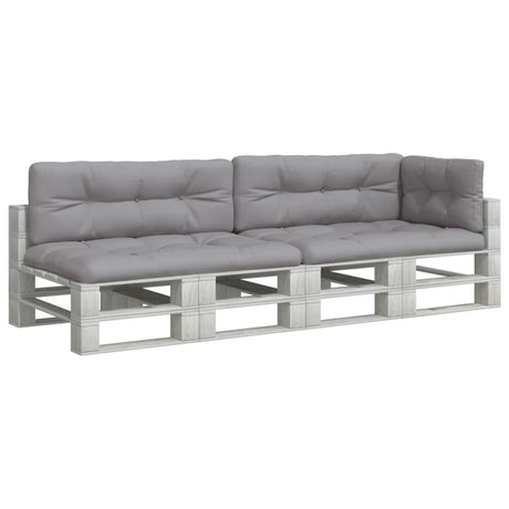 VidaXL coussins de palette 5 pcs tissu gris