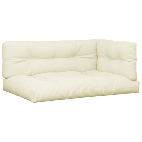 VidaXL coussins de palette 5 pcs tissu couleur crème