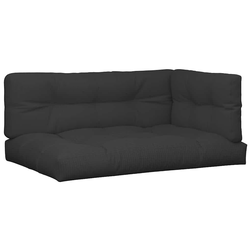 VidaXL coussins de palette 5 pcs tissu noir