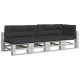 VidaXL coussins de palette 5 pcs tissu noir