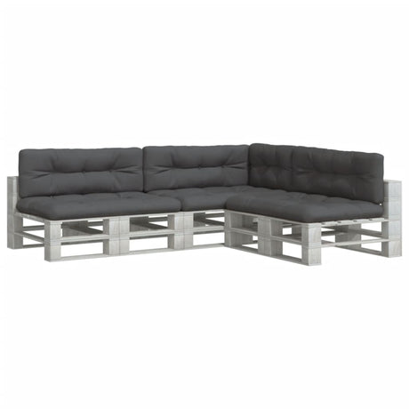 VidaXL coussins de palette 7 pcs tissu, anthracite