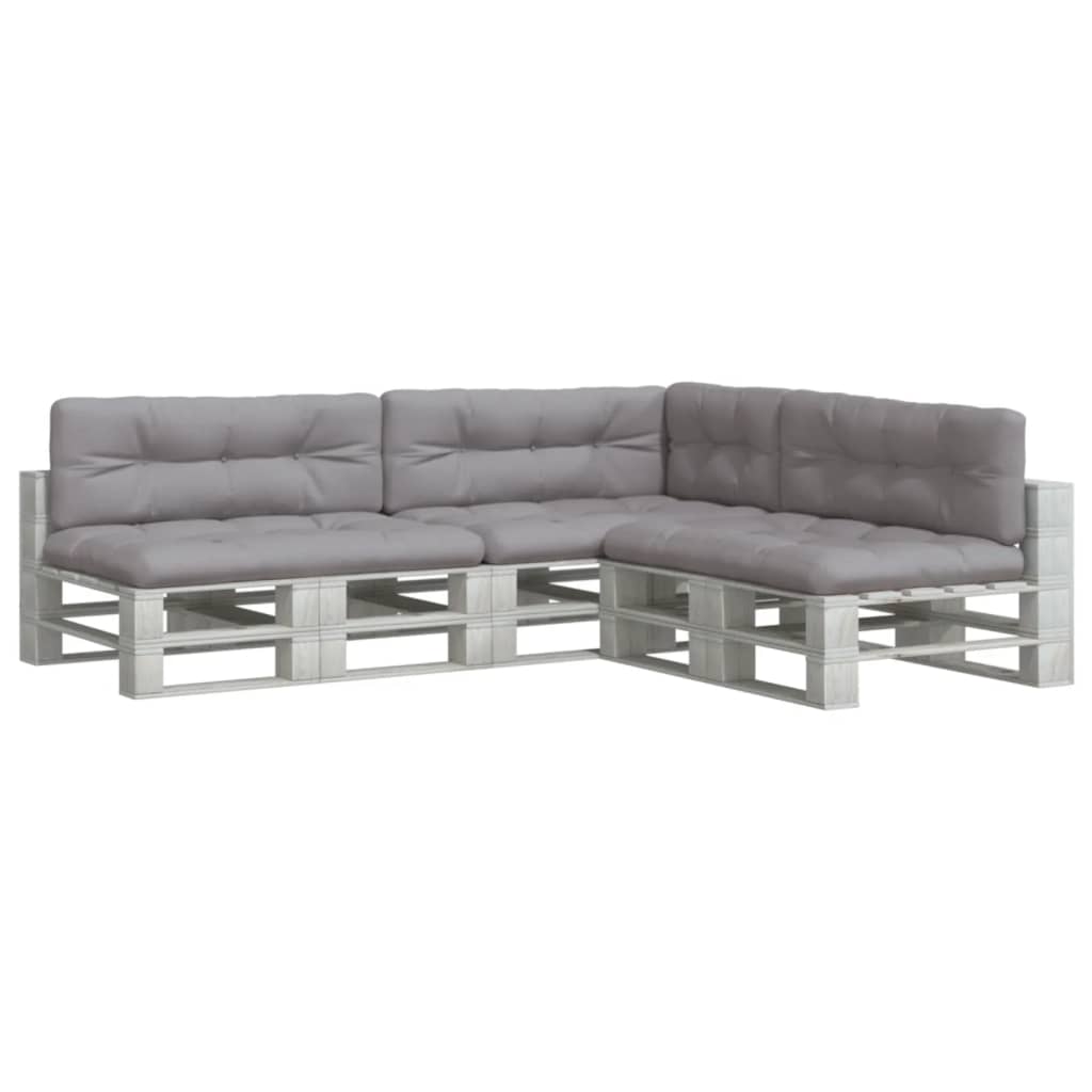 VidaXL coussins de palette 7 pcs tissu gris