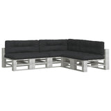 VidaXL coussins de palette 7 pcs tissu noir