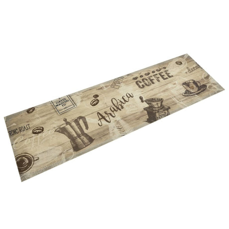 Vidaxx tapis de cuisine lavable imprimé café 45x150 cm velours marron