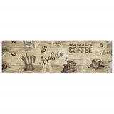 Vidaxx tapis de cuisine lavable imprimé café 45x150 cm velours marron