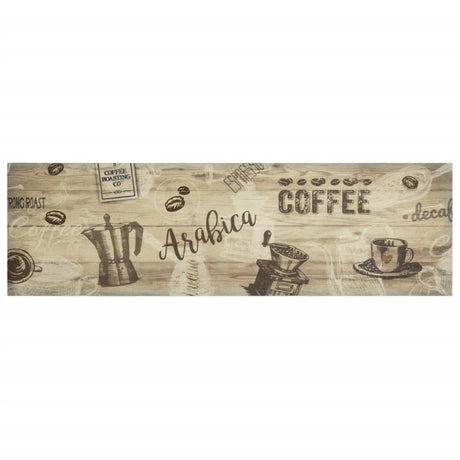 Vidaxx tapis de cuisine lavable imprimé café 45x150 cm velours marron