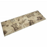 Vidaxx tapis de cuisine lavable imprimé café 60x180 cm velours marron