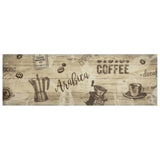 Vidaxx tapis de cuisine lavable imprimé café 60x180 cm velours marron