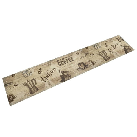 Vidaxx tapis de cuisine lavable imprimé café 60x300 cm velours marron