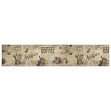 Vidaxx tapis de cuisine lavable imprimé café 60x300 cm velours marron