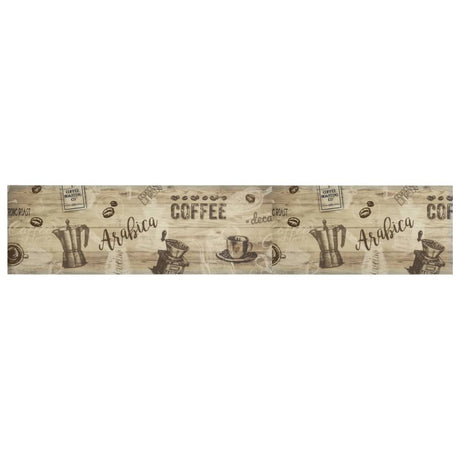 Vidaxx tapis de cuisine lavable imprimé café 60x300 cm velours marron