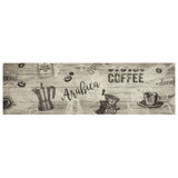 Vidaxx tapis de cuisine lavable imprimé café 45x150 cm velours gris