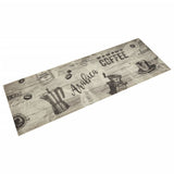 Vidaxx tapis de cuisine lavable imprimé café 60x180 cm velours gris