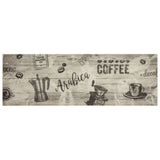Vidaxx tapis de cuisine lavable imprimé café 60x180 cm velours gris