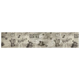 Vidaxx tapis de cuisine lavable imprimé café 60x300 cm velours gris