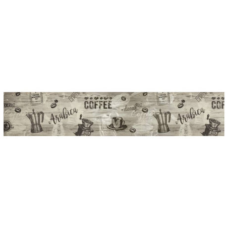 Vidaxx tapis de cuisine lavable imprimé café 60x300 cm velours gris