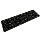 Vidaxx tapis de cuisine lavable imprimé du matin 45x150 cm velours noir