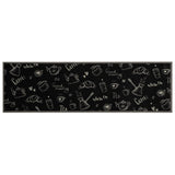 Vidaxx tapis de cuisine lavable imprimé du matin 45x150 cm velours noir
