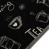 Vidaxx tapis de cuisine lavable imprimé du matin 60x180 cm velours noir