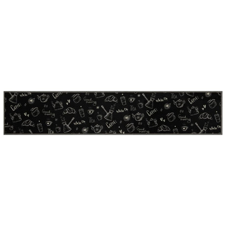 Vidaxx tapis de cuisine lavable imprimé du matin 60x300 cm velours noir