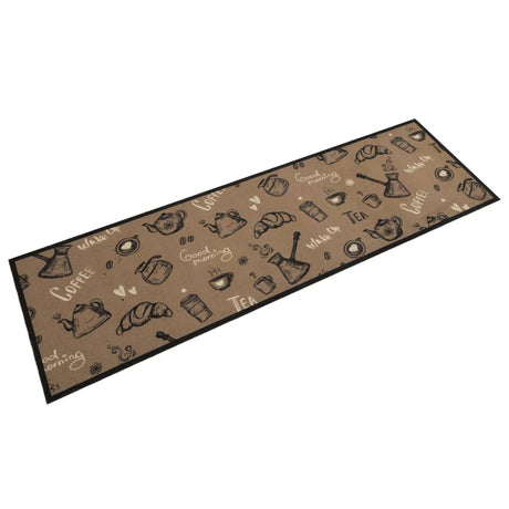 Vidaxx tapis de cuisine lavable imprimé du matin 45x150 cm velours marron