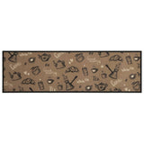 Vidaxx tapis de cuisine lavable imprimé du matin 45x150 cm velours marron