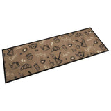 Vidaxx tapis de cuisine lavable imprimé du matin 60x180 cm velours marron