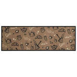 Vidaxx tapis de cuisine lavable imprimé du matin 60x180 cm velours marron