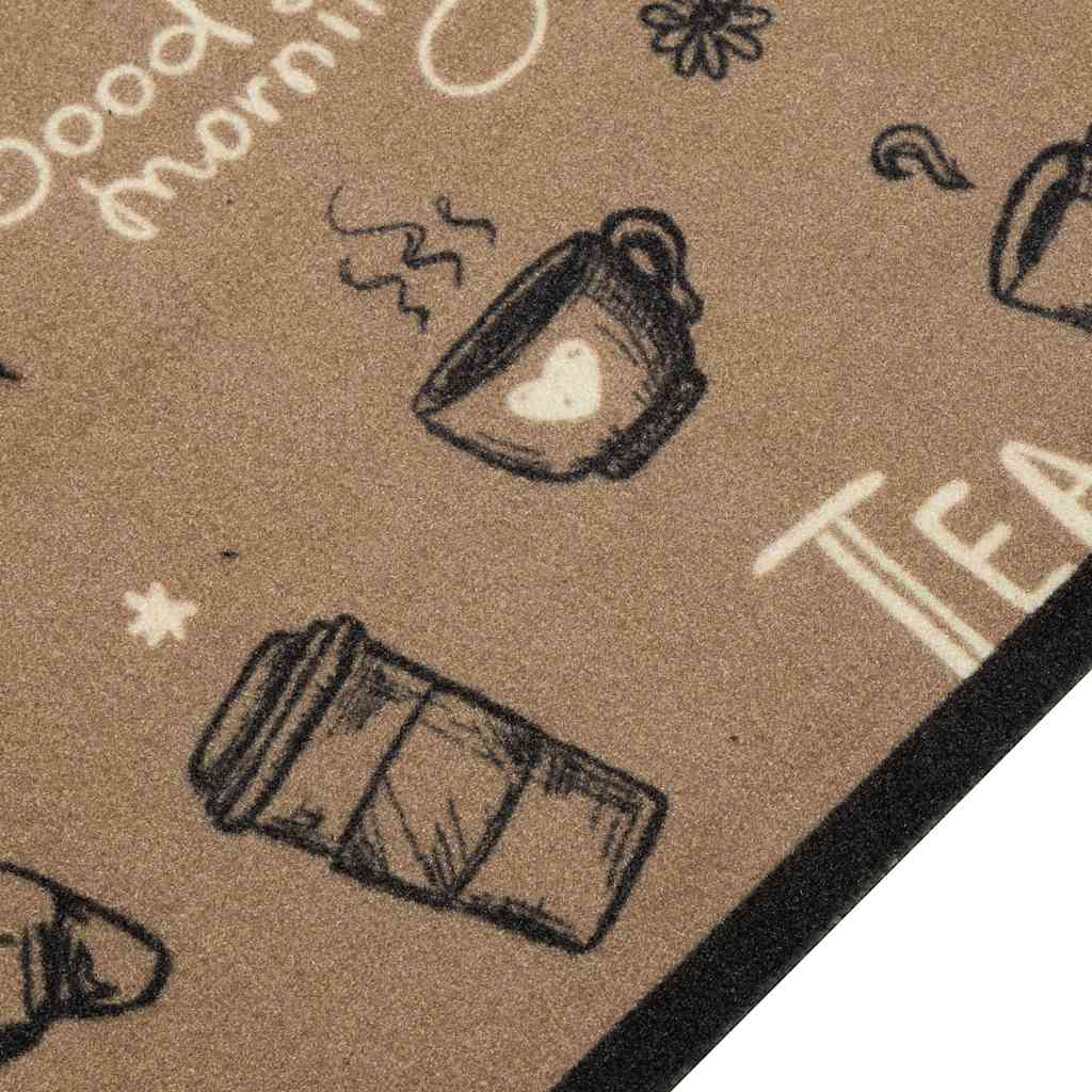 Vidaxx tapis de cuisine lavable imprimé du matin 60x180 cm velours marron