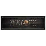 Vidaxx tapis de cuisine lavable texte café 45x150 cm velours