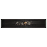 Vidaxx tapis de cuisine lavable texte café 60x300 cm velours