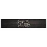 Vidaxx tapis de cuisine lavable tasse imprimé 60x300 cm velours noir